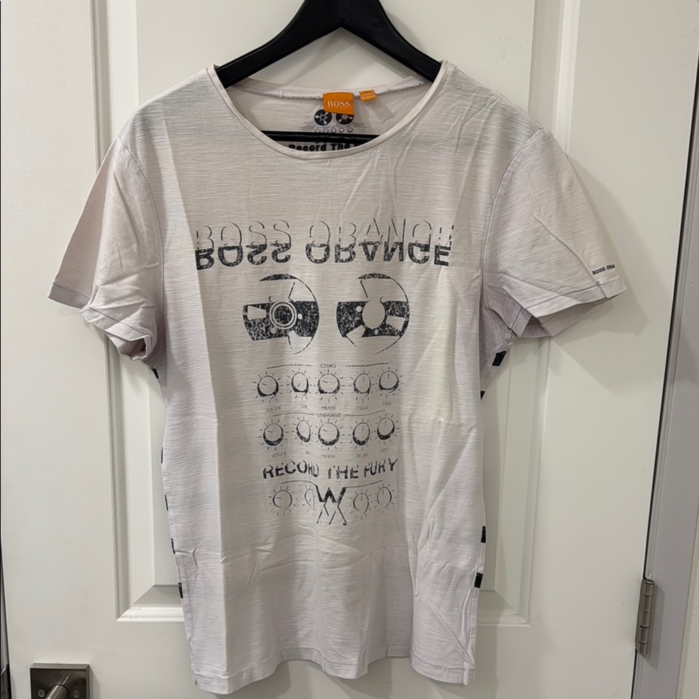 Hugo Boss Orange White Graphic Tee